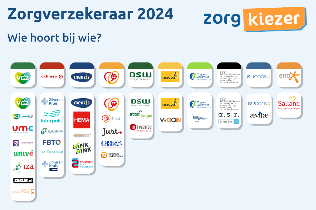 Zorgverzekeraars Infographic 2024